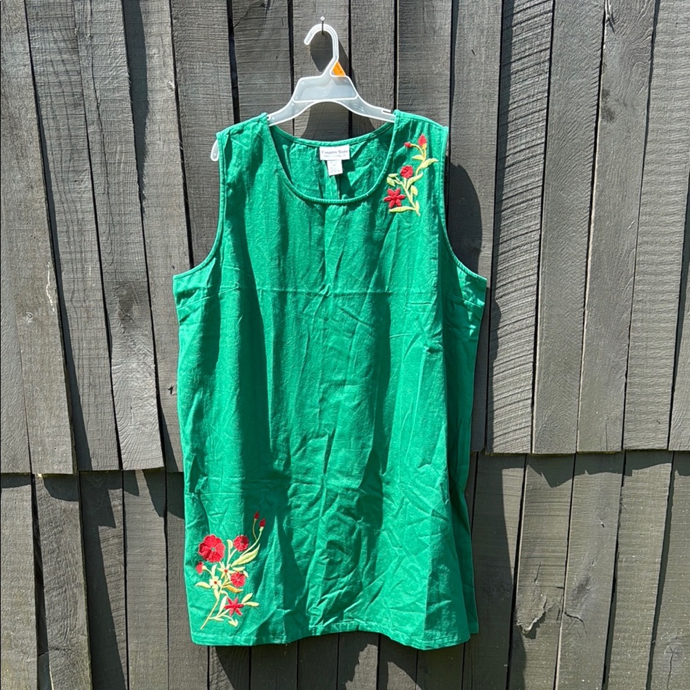 Country Store Women’s Dress Green Floral size 2X